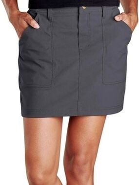 Eddie Bauer Charcoal Gray Utility Hiking Skort A-Line Athletic Skirt Size 10
